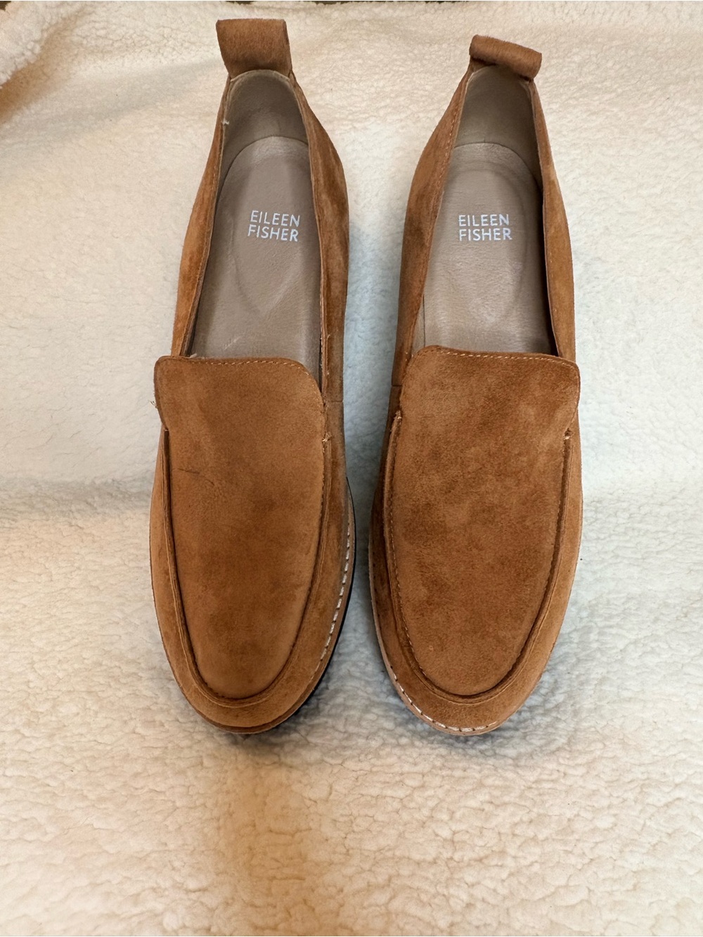Eileen Fisher Brown Suede Loafers